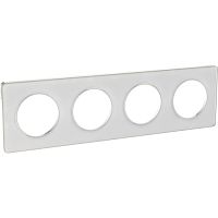 SCHNEIDER ELECTRIC ODACE Рамка 4 поста прозрачный белый (S52P808R)