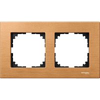 SCHNEIDER ELECTRIC Рамка 2 поста деревянная бук (MTN4052-3470)