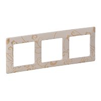 LEGRAND Valena LIFE Рамка 3 поста Ампир бежевый универсальная (754113 )
