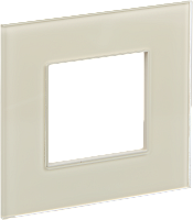 IEK SKANDY Рамка 1-местная SK-F21B стекло беж.  (SK-M12-G-K10)