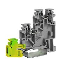 DKC Зажим винтовой 2 уровня проходных+земля 2.5мм.кв серый TLE.2GR (ZTL400GR)