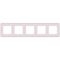 LEGRAND INSPIRIA Рамка декоративная универсальная  , 5 постов, для горизонтальной или вертикальной установки, цвет &quot;Розовый&quot; (673974)
