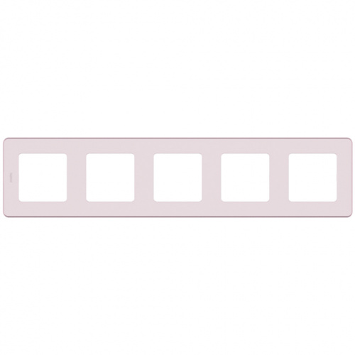 LEGRAND INSPIRIA Рамка декоративная универсальная  , 5 постов, для горизонтальной или вертикальной установки, цвет &quot;Розовый&quot; (673974)