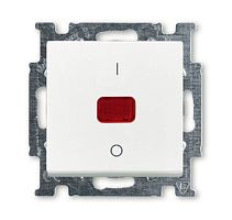 ABB BASIC 55 Выключатель с клавишей 2п 20А альпийский белый (1020-0-0089)
