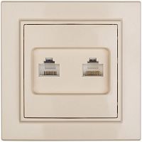 EKF Лондон Розетка RJ45+Phone бежевая (EEK00-135-20)