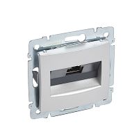 LEGRAND VALENA Розетка компьютерная RJ45 1 выход STP 10 GIGA алюминий (770272 )
