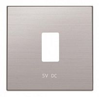 ABB Накладка для механизма USB зарядного устройства, серия SKY, цвет нержавеющая сталь  (8585.2 AI)  (2CLA858520A1401)