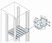 ABB Полка фиксированная 2HE глубина 385мм (EV2385)