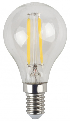 ЭРА Лампа светодиодная F-LED P45-9w-840-E14   (филамент, шар, 9Вт, нейтр, E14)  (10/100/4000)  (Б0047026)