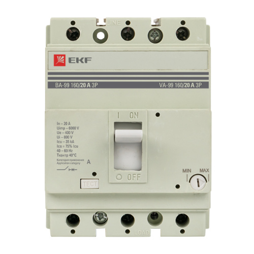 EKF Выключатель автоматический ВА-99 160/20А 3P 35кА   PROxima (mccb99-160-20) фото 3
