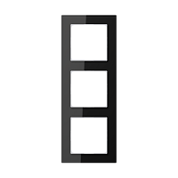 JUNG Рамка 3-я для горизонтальной/вертикальной установки  Серия- ACreation  Материал- стекло  Цвет- черн (AC583GLSW)