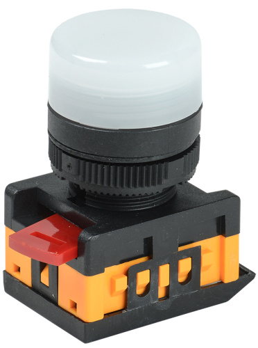 IEK Лампа AL-22TE сигнальная белая с подсветкой неон 240В (BLS30-ALTE-K01)