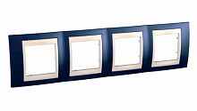 SCHNEIDER ELECTRIC UNICA-Хамелеон Рамка 4 поста индиго/бежевый (MGU6.008.542)