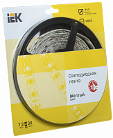 IEK Лента светодиодная LEDх30/м 5м 7.2w/m 12в IP65 желтый (LSR2-4-030-65-1-05)