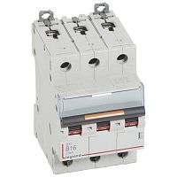 LEGRAND Выключатель автоматический трехполюсный 16А B DX3 25kА (409729 )