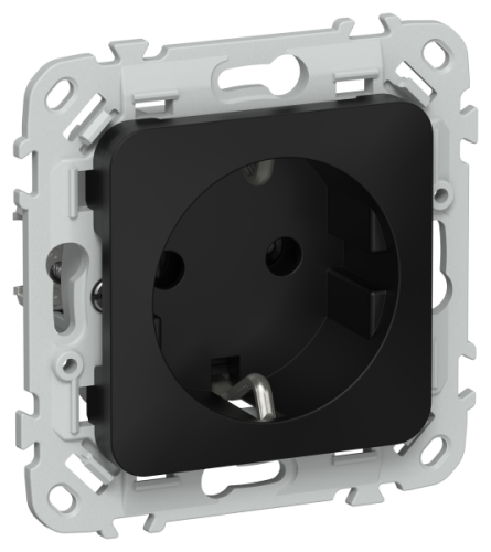 FLITE Розетка с заземлением без защитных шторок безвинтовое крепление 16А черный (FI-R11-16-1-K02) FLITE Розетка с заземлением без защитных шторок безвинтовое крепление 16А черный (FI-R11-16-1-K02)