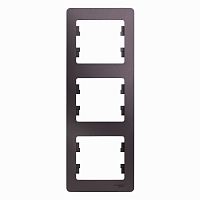 SCHNEIDER ELECTRIC GLOSSA Рамка 3-постовая вертикальная сиреневый туман (GSL001407)
