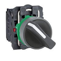 SCHNEIDER ELECTRIC Переключатель 22мм, 2 позиции, заподлицо, 1НО, 1НЗ, пластик C0 (XB5AD25C0)