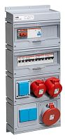 ABB Бокс MPR63/1MS с розетками в сборе IP44 пластик  (MPR63/1MS)  (2CMA168985R1000)
