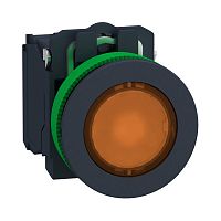 SCHNEIDER ELECTRIC Кнопка 22мм, 24В, желтая, с подсветкой, заподлицо, пластик (XB5FW35B5)