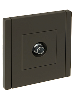 IEK FORTE&PIANO Розетка TV проходная FP329 серый  (FP-A10-P-K03)