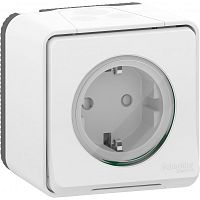 SCHNEIDER ELECTRIC MUREVA S розетка с з/к. и шт., открытой установки, винтовые клеммы, белый,IP55 (MUR39206)