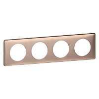 LEGRAND Рамка, четырехпостовая, медь (068994 )