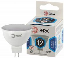 ЭРА Лампа светодиодная LED MR16-12W-840-GU5.3  (диод, софит, 12Вт, нейтр, GU5.3)   (10/100/4000)  (Б0040888)