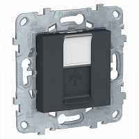 SCHNEIDER ELECTRIC Розетка UNICA NEW компьютерная RJ45 одиночная категория 5е UTP антрацит (NU541154)
