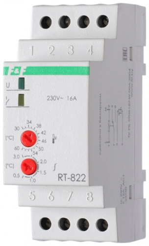 ЕВРОАВТОМАТИКА Реле контроля температуры RT-822 (EA07.001.005)