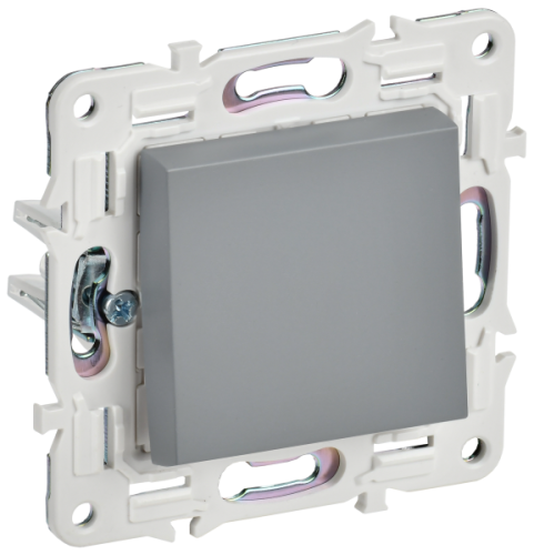 IEK SKANDY Выключатель 1-клавишный 10А SK-V01Gr серый  (SK-V10-0-10-K03)