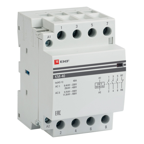 EKF Контактор модульный 40А 3п 3NО+NC (km-3-40-31)