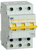 IEK Выключатель-разъединитель трехпозиционный ВРТ-63 3P 63А (MPR10-3-063)