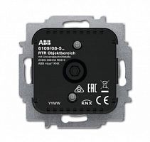 ABB Терморегулятор с суппортом, со встроенным датчиком температуры, для общих зон, без дисплея + 5 входов 6109/08-500  (6134-0-0313)  (2CKA006134A0313)