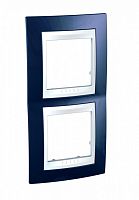SCHNEIDER ELECTRIC UNICA-Хамелеон Рамка вертикальная 2 поста индиго/белый (MGU6.004V.842)