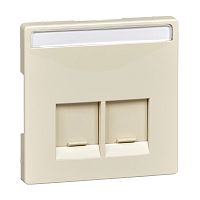 SCHNEIDER ELECTRIC Центральная плата для розетки 2 поста бежевый (MTN466644)