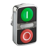 SCHNEIDER ELECTRIC Головка кнопки двойная с маркировкой + LED (ZB4BW7A3741)