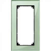 SCHNEIDER ELECTRIC Рамка 2 поста стеклянная без перегородки изумруд (MTN404804)