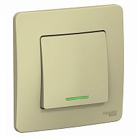 SCHNEIDER ELECTRIC BLANCA С/У 1-клавишный ПЕРЕКЛЮЧАТЕЛЬ (cх.6) с подсв., 10А, 250B, БЕЖЕВЫЙ (BLNVS010617)