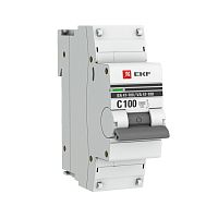 EKF Автоматический выключатель ВА 47-100 1P 100А  (C) 10kA  PROxima (mcb47100-1-100C-pro)