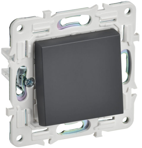 IEK SKANDY Выключатель 1-клавишный 10А SK-V01T титан  (SK-V10-0-10-K48)