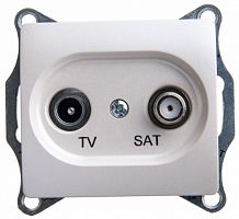 SCHNEIDER ELECTRIC GLOSSA Розетка TV-R проходная 4DB белый в рамку (GSL000195)