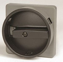 DKC Площадка серебрянная 67х67 и черная ручка B63 с замком 22мм для сер.АМ (AZ6501)