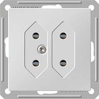SCHNEIDER ELECTRIC W59 Розетка двойная без заземления в рамку белая (RS6-253-1-86)