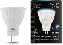 GAUSS Лампа светодиодная LED 3вт 230в GU4 белый  (132517203)