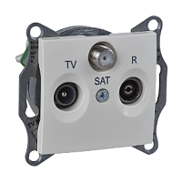 SCHNEIDER ELECTRIC Sedna Розетка телевизионная TV/R/SAT оконечная 1Дб в рамку бежевая (SDN3501347)