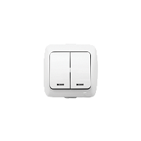 ABB ALSU бел. выключатель 2кл с подсв. Led (504-010200-203)