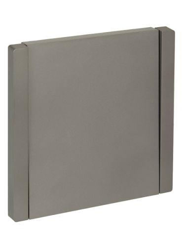 IEK FORTE&PIANO Выключатель 1-клавишный перекрестный 10А FP512 сталь  (FP-V13-0-10-1-K46)