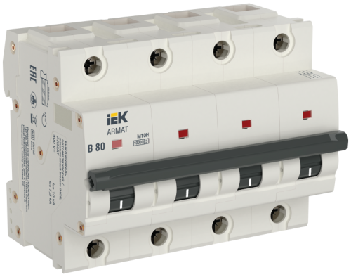 IEK ARMAT Автоматический выключатель M10H 4P B 80A  (AR-M10H-4-B080)