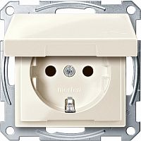 SCHNEIDER ELECTRIC Механизм розетки Schuko с крышкой бежевый (MTN2310-0344)
